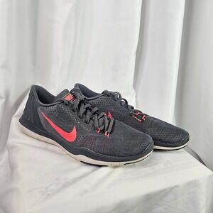 Nike Flex Supreme TR 5 CrossFit‎ Training Shoes Gray/Pink 852467-003 Women's 9
